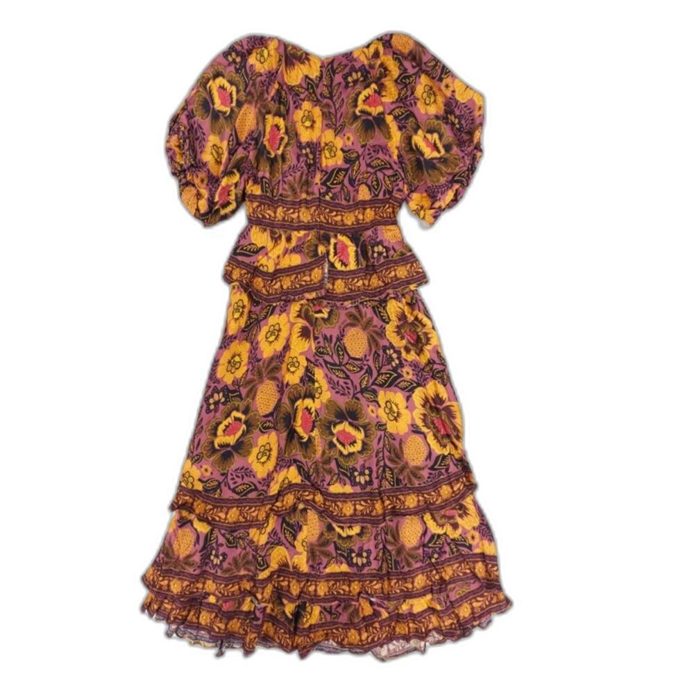 NWT Farm Rio Blush Garden Bloom Maxi Dress Resort Boho Romantic Heritage - Picture 10 of 15